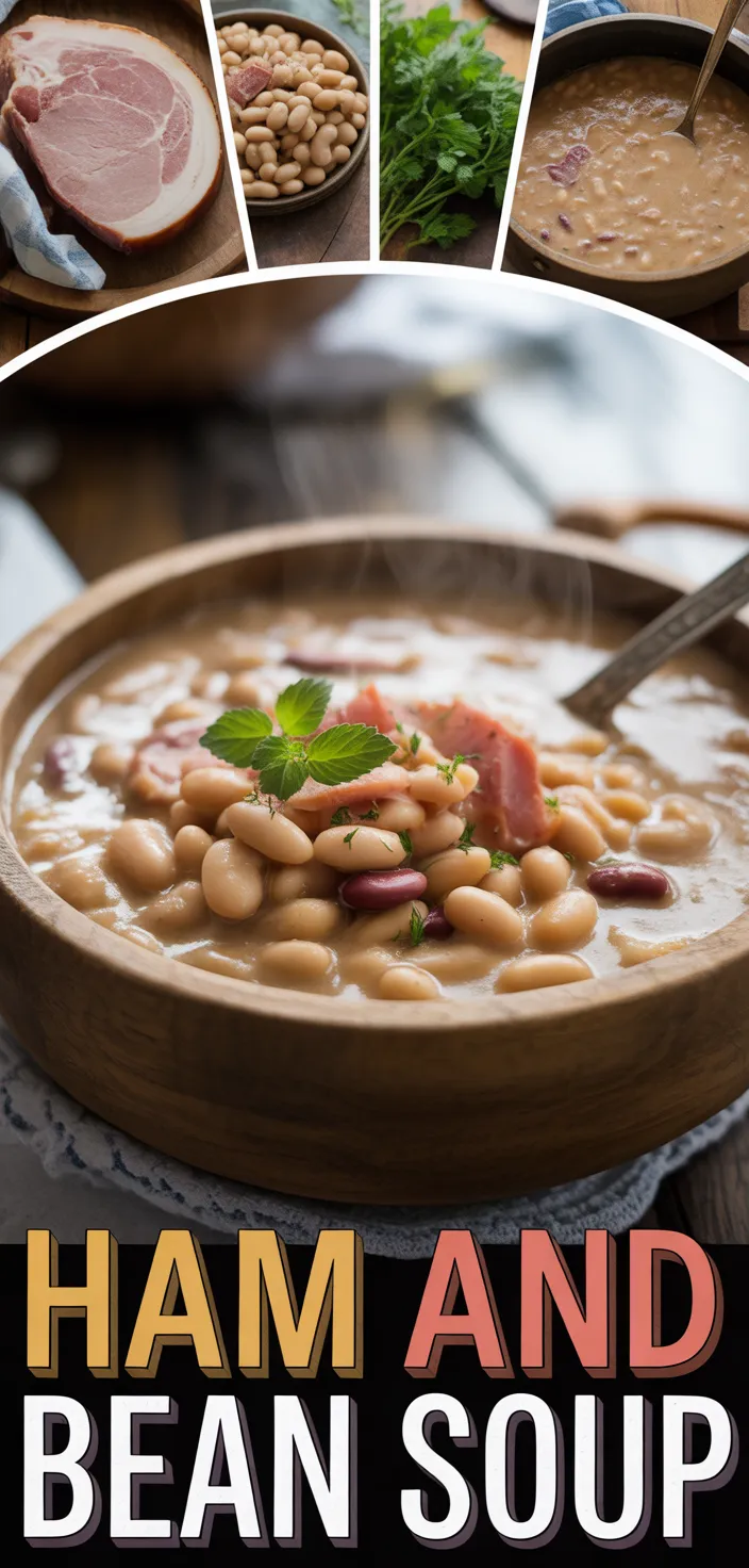 A photo of Slow Cooker Ham And Bean Soup Recipe