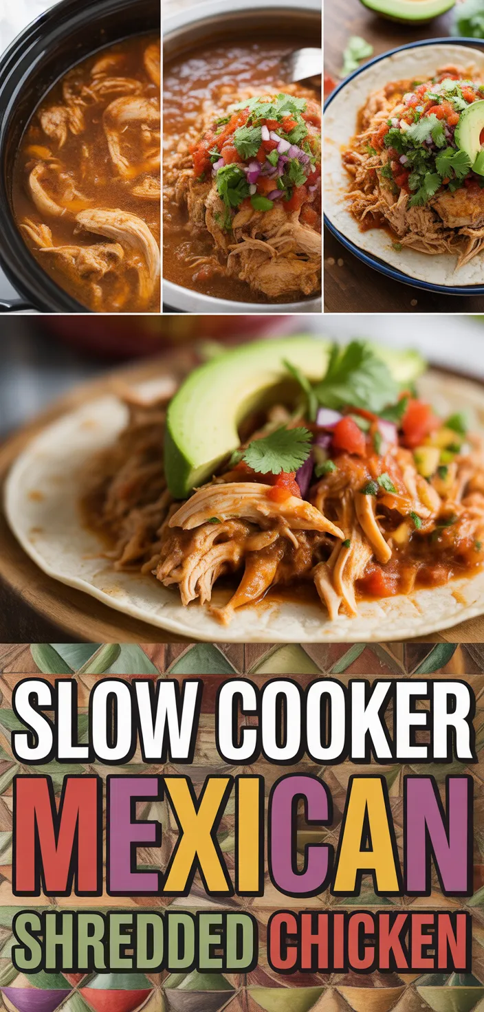 A photo of Slow Cooker Mexican Shredded Chicken Recipe