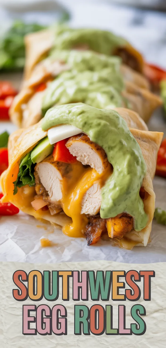 A photo of Southwest Egg Rolls Recipe
