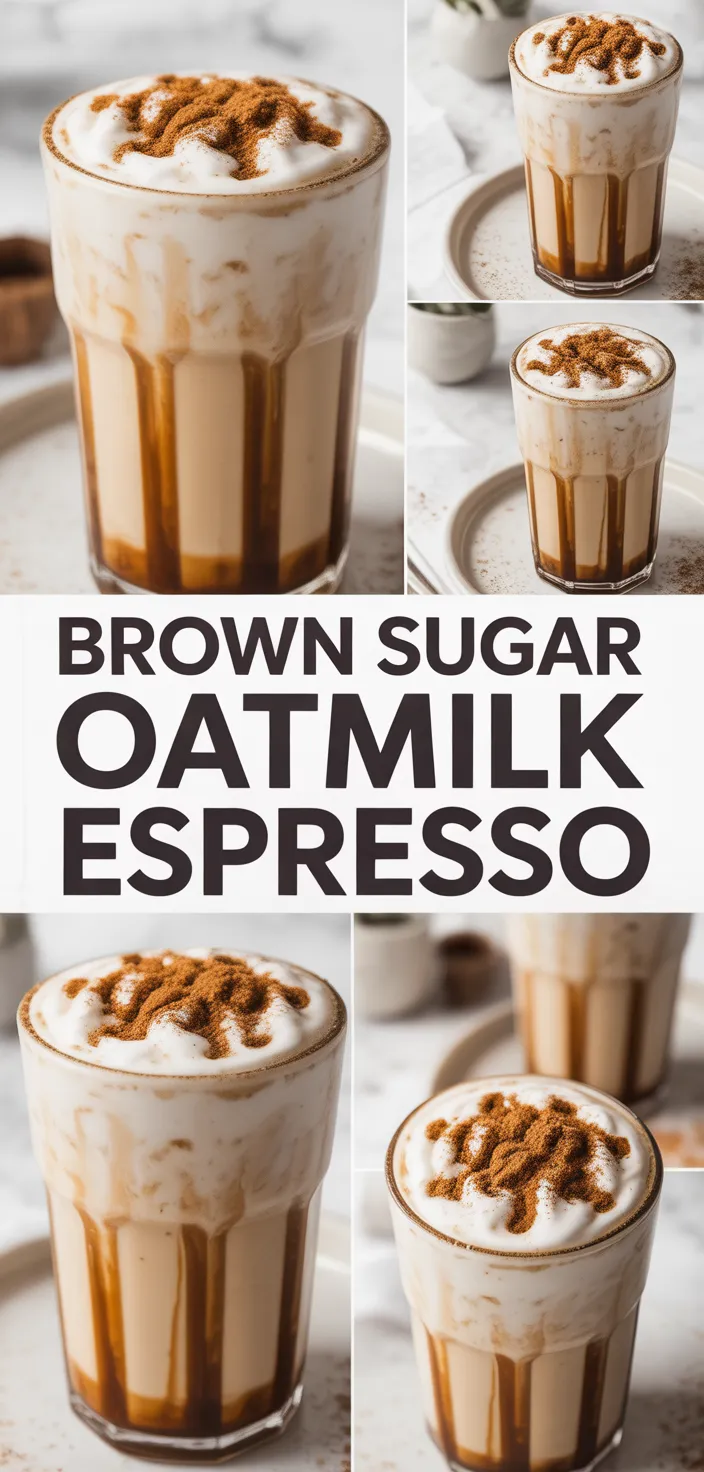 A photo of Starbucks Copycat Iced Brown Sugar Oatmilk Shaken Espresso Recipe
