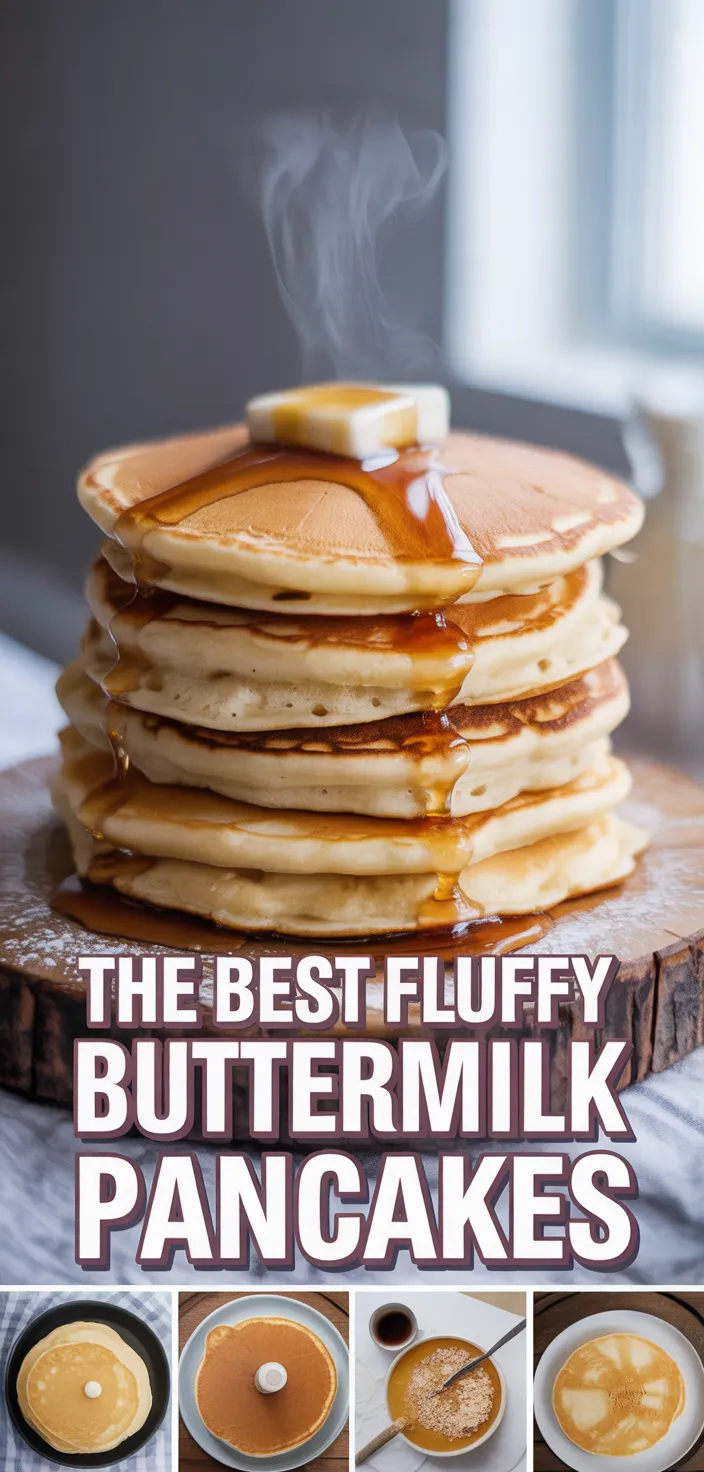 A photo of THE BEST FLUFFY BUTTERMILK PANCAKES Recipe