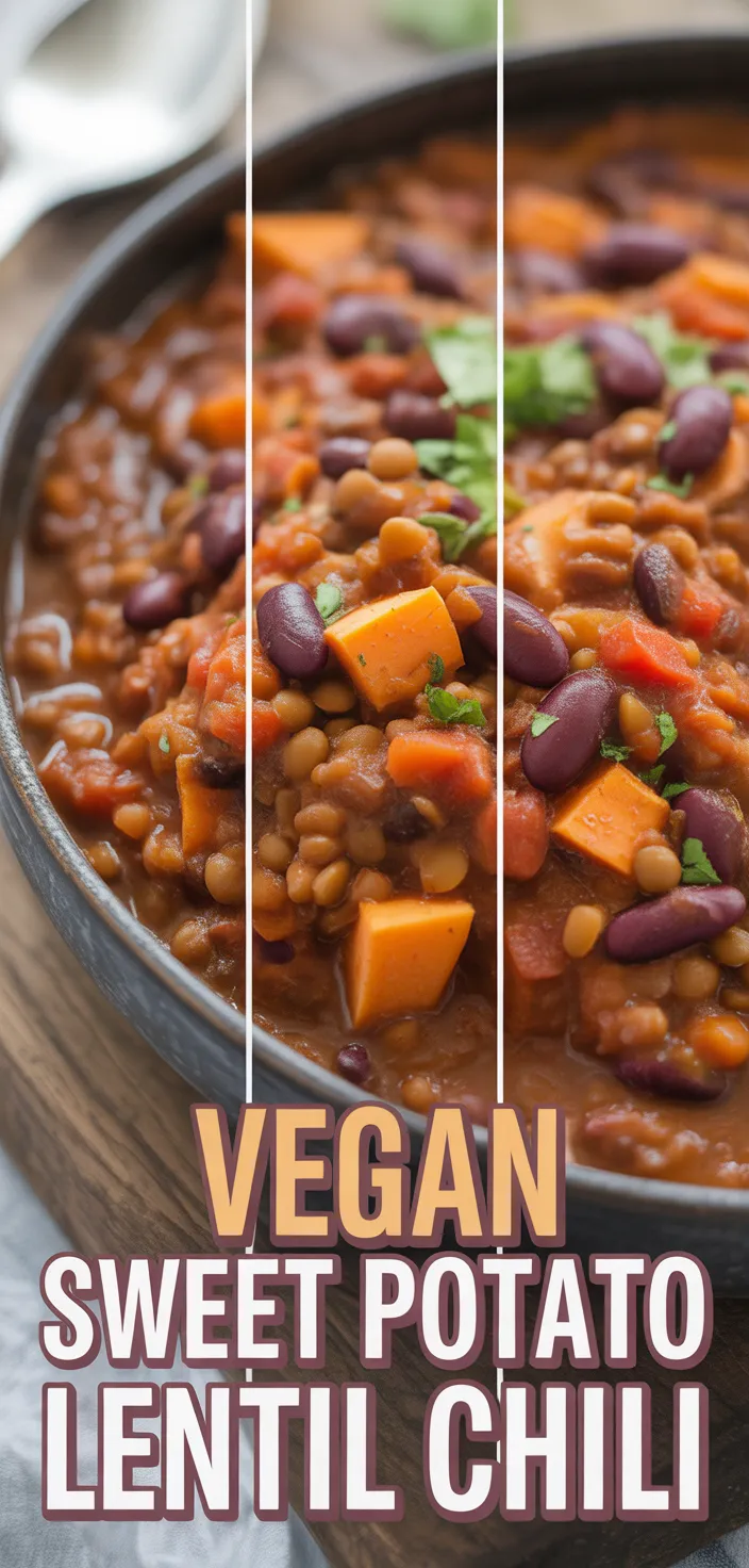 A photo of Vegan Sweet Potato Lentil Chili Recipe
