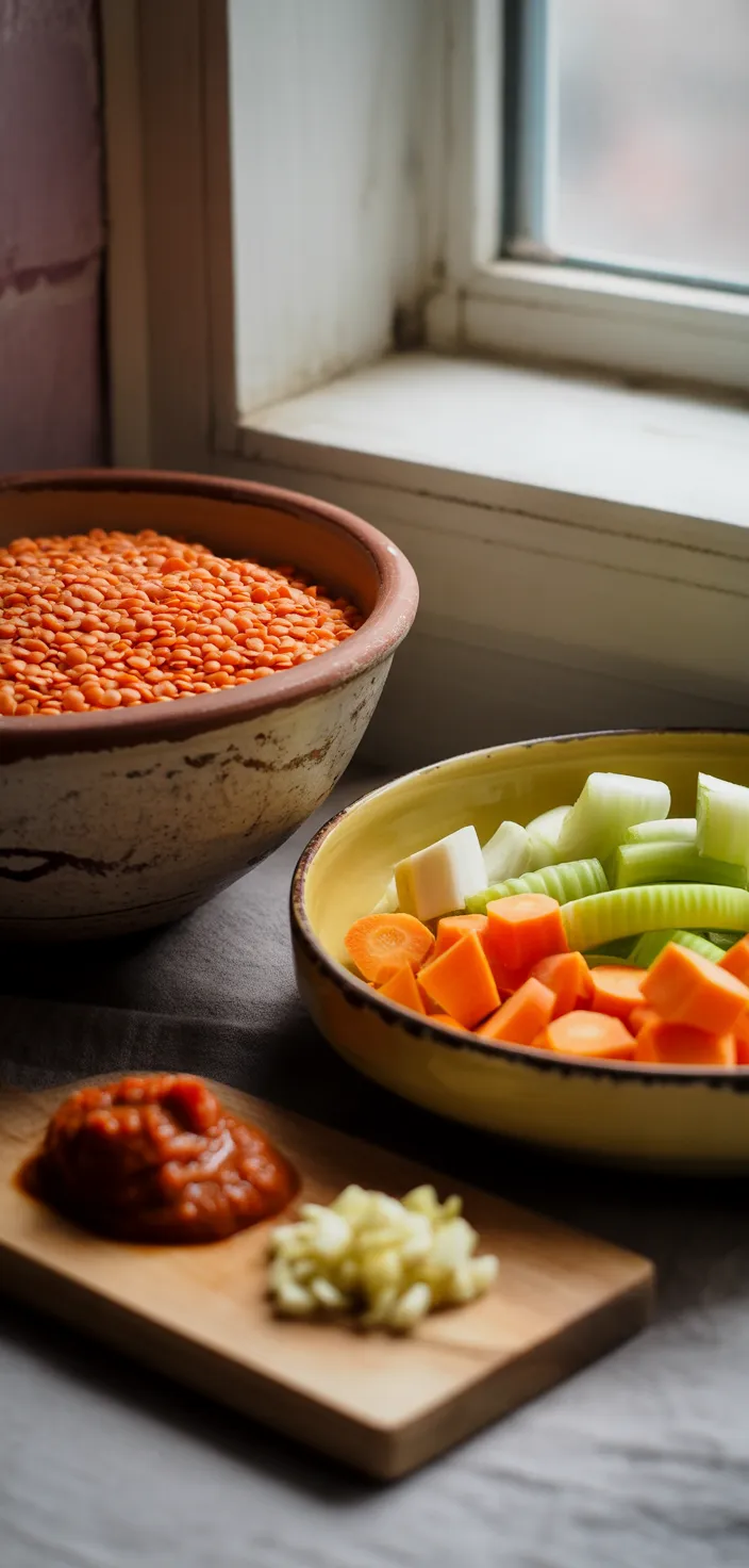 Ingredients photo for Detox Moroccan Lentil Soup Recipe