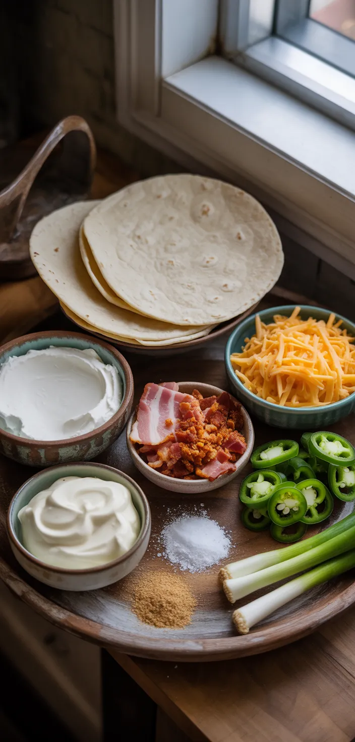 Ingredients photo for Jalapeno Popper Pinwheels Recipe