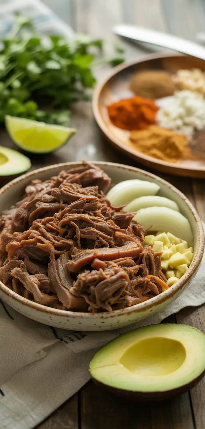 Ingredients photo for Mexican Shredded Beef (and Tacos) Recipe