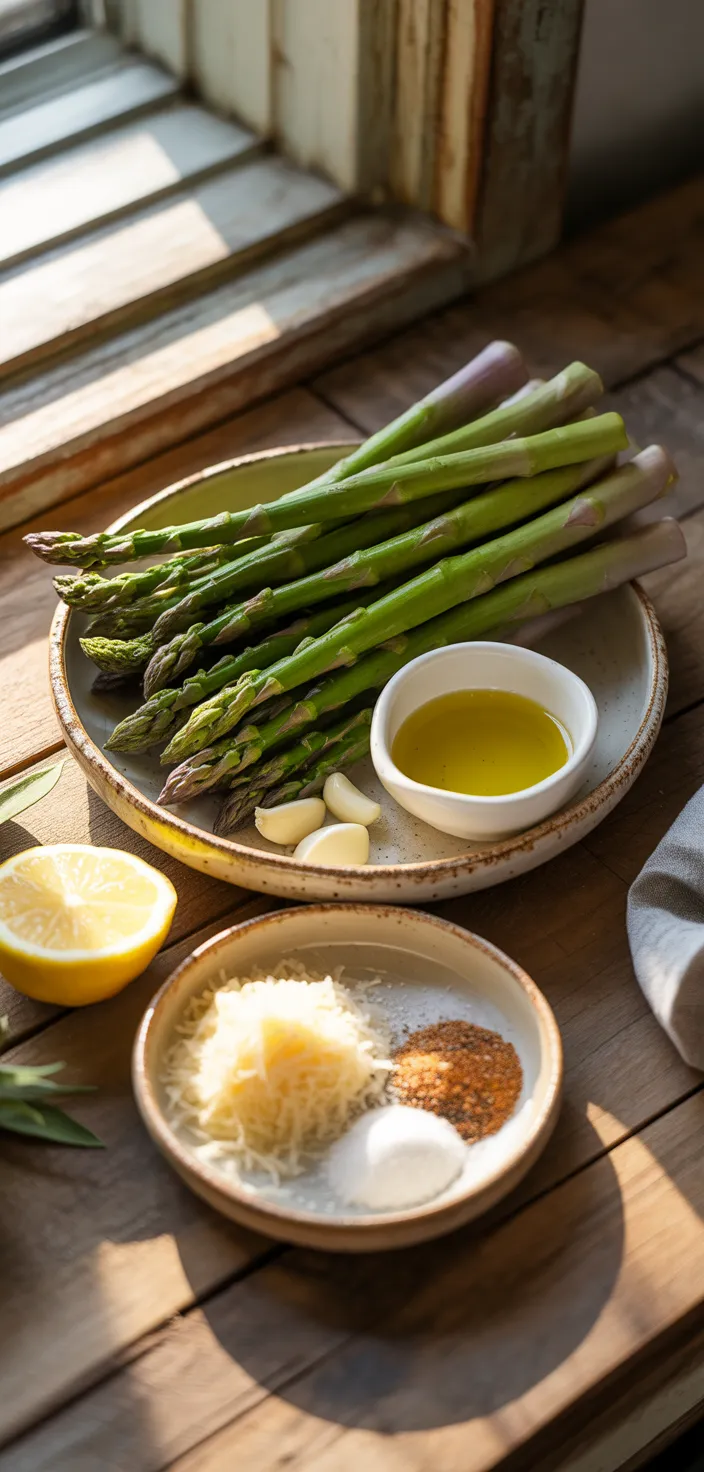 Ingredients photo for Roasted Asparagus With Garlic And Parmesan Recipe