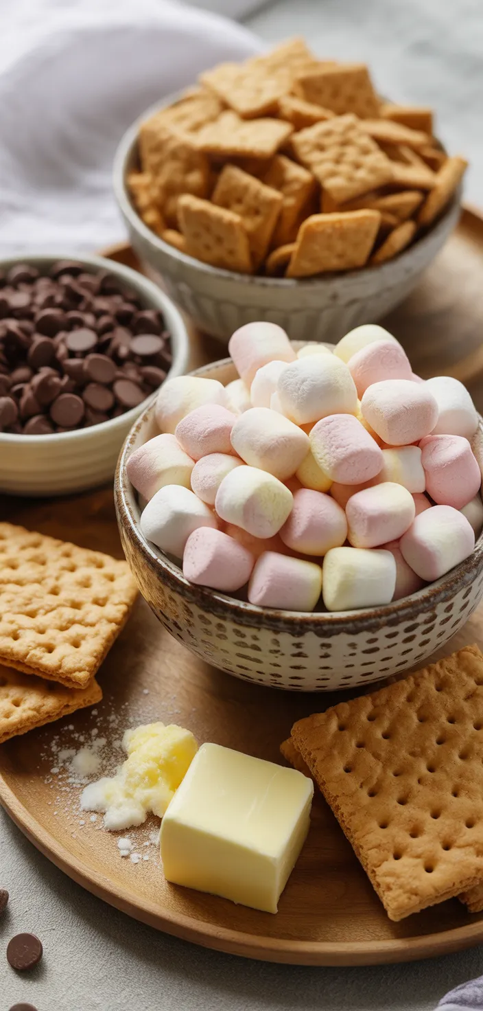 Ingredients photo for S'mores Krispie Treats Recipe