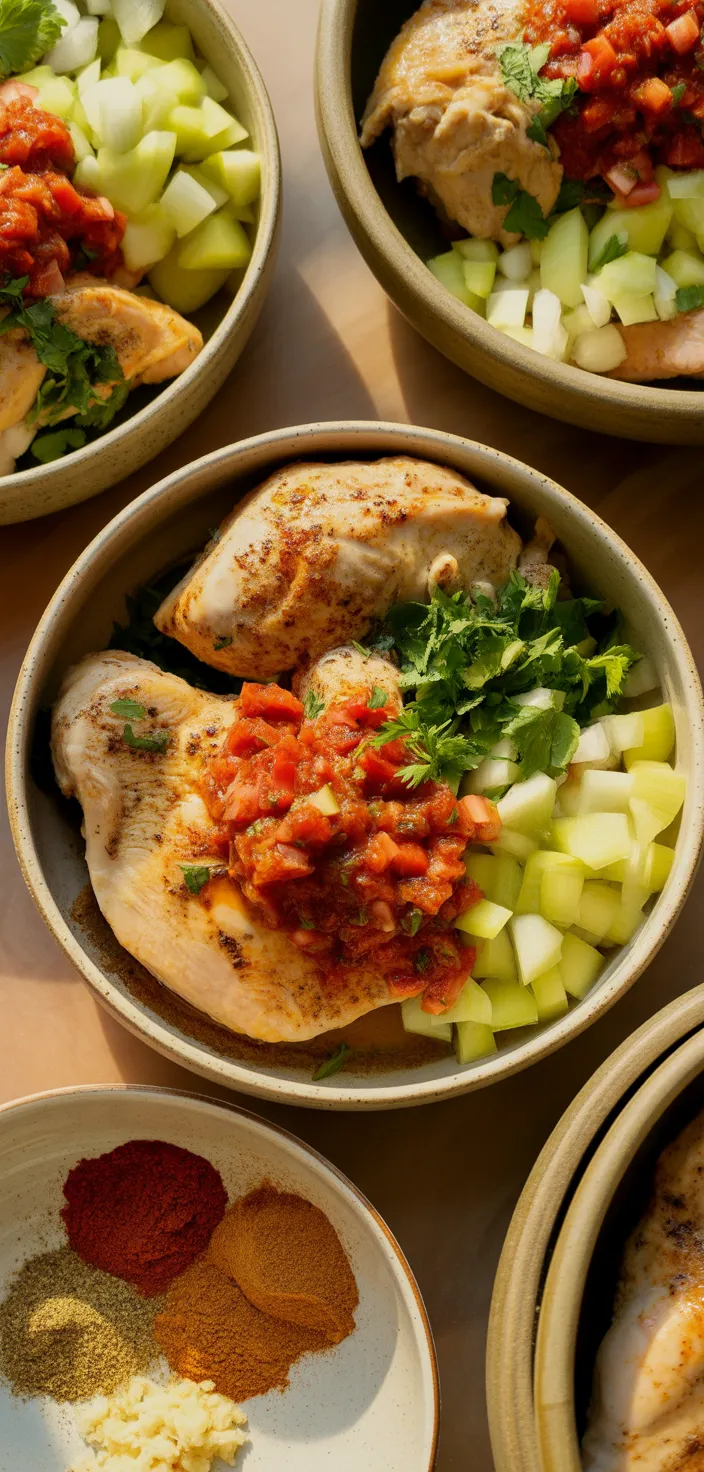 Ingredients photo for Slow Cooker Mexican Shredded Chicken Recipe