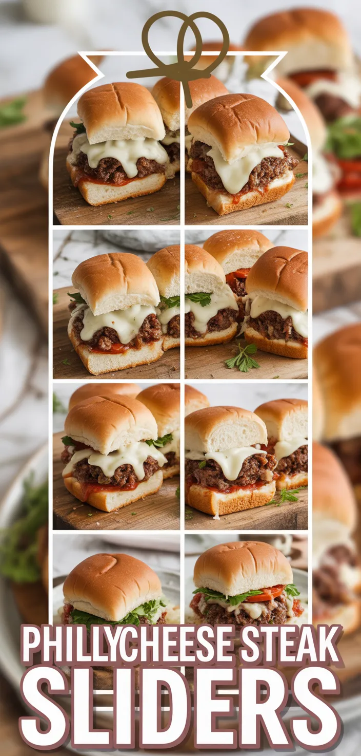 A photo of Philly Cheese Steak Sliders Recipe