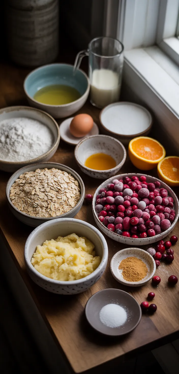 Ingredients photo for Cranberry Orange Oatmeal Bread Recipe