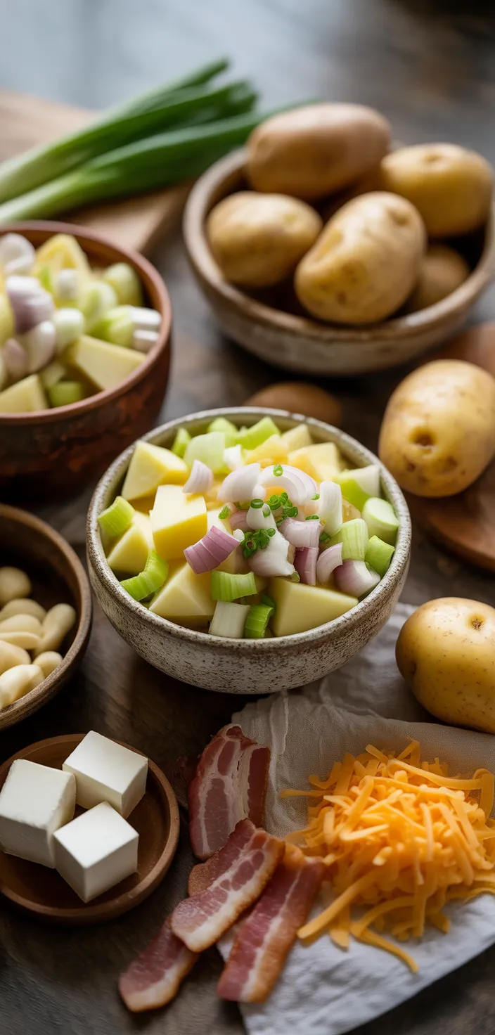 Ingredients photo for Easy Crockpot Potato Soup Recipe
