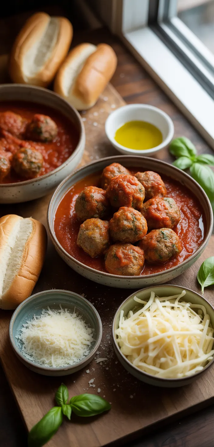 Ingredients photo for Easy Meatball Subs: Using Store Recipe