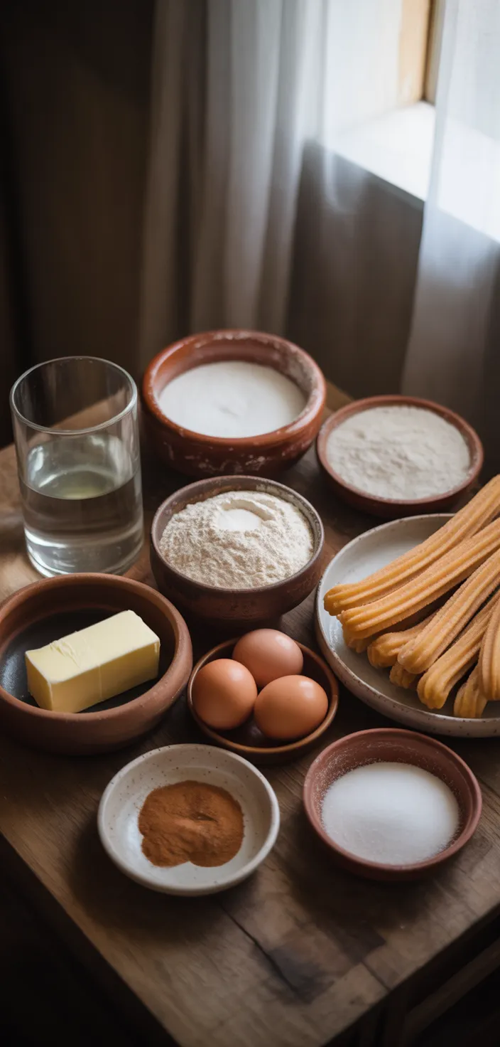 Ingredients photo for How To Make Authentic Churros Recipe