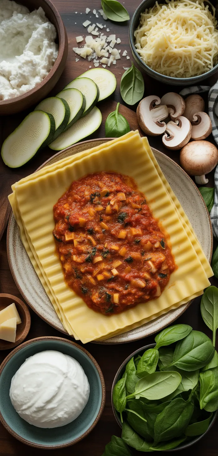 Ingredients photo for Vegetable Lasagna Recipe