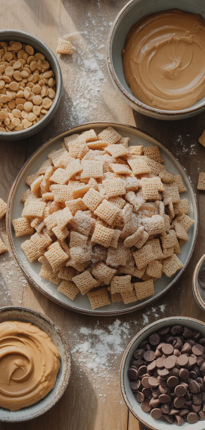 Ingredients photo for Best Puppy Chow Recipe (Muddy Buddies)