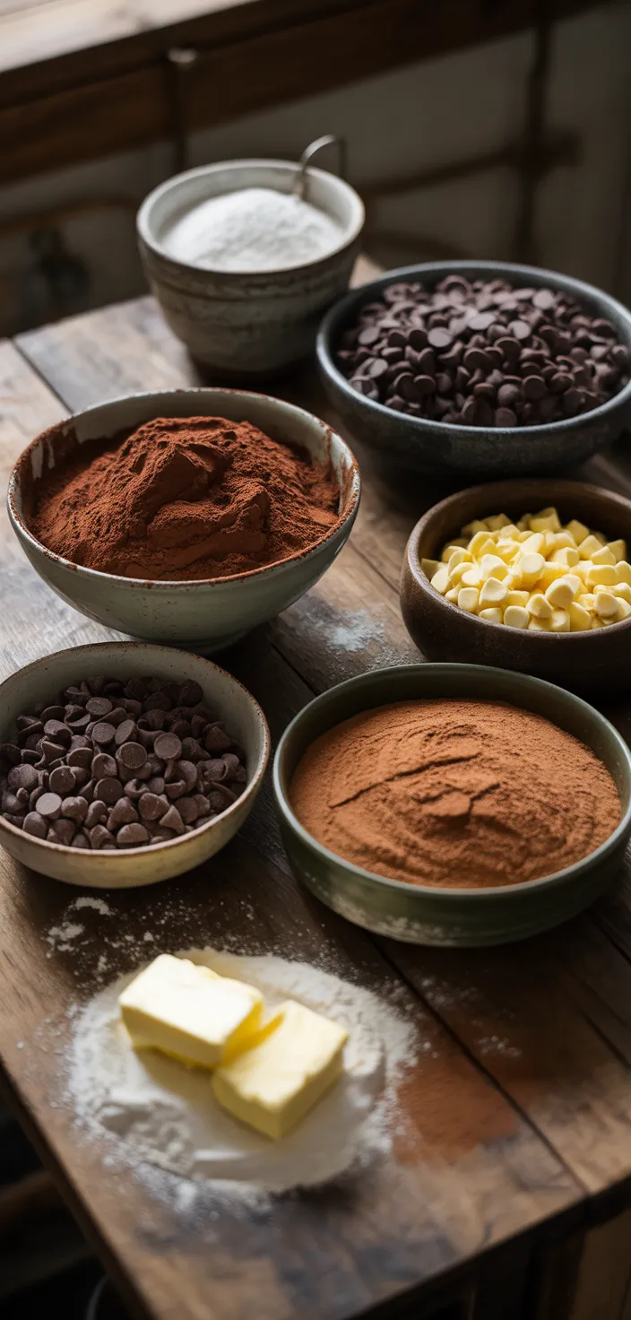 Ingredients photo for Brookies (Chocolate Chip Cookie + Brownie Bars) Recipe