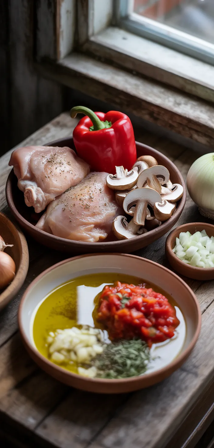 Ingredients photo for Chicken Cacciatore Recipe