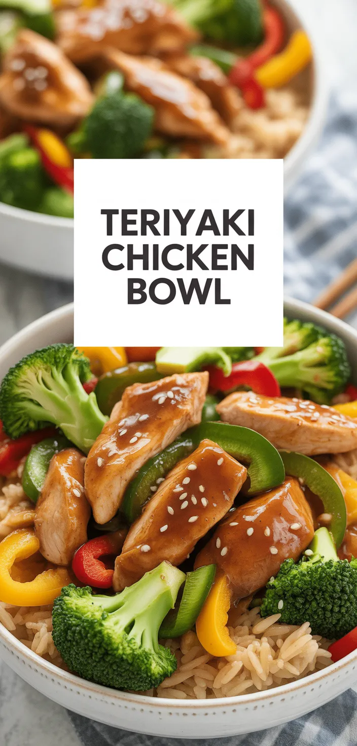 A photo of Delicious Teriyaki Chicken Rice Bowl For Busy Nights Recipe