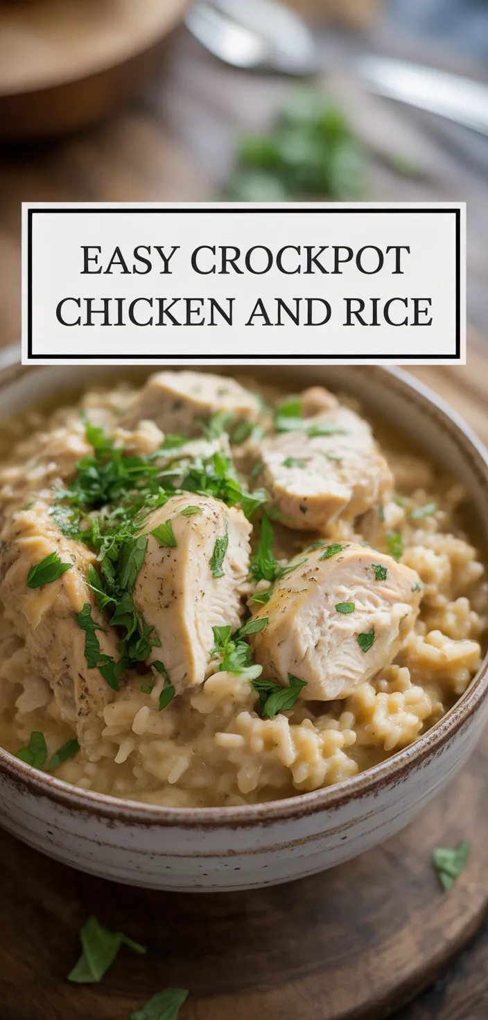 A photo of Easy Crockpot Chicken And Rice Recipe