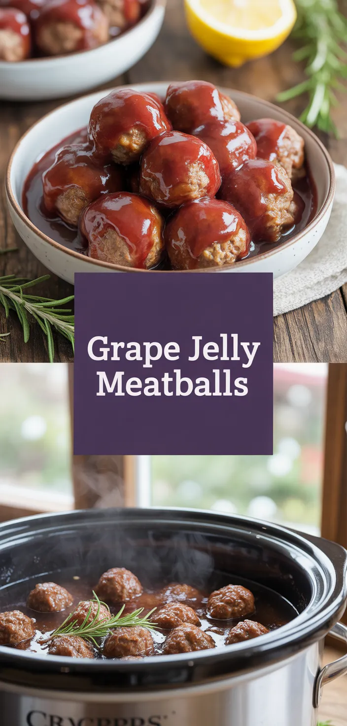 A photo of The Best Crockpot Grape Jelly Meatballs Recipe