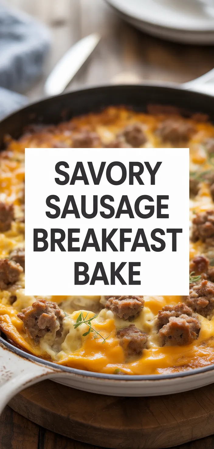 A photo of Ultimate Savory Breakfast Sausage & Cheese Casserole Recipe