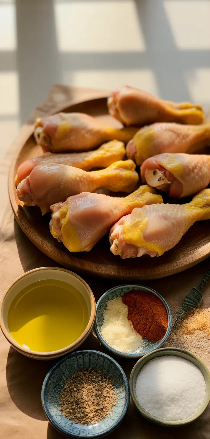 Ingredients photo for Easy Baked Chicken Drumsticks Recipe