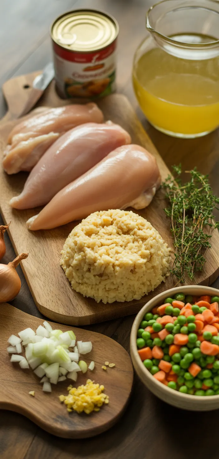 Ingredients photo for Easy Crockpot Chicken And Rice Recipe