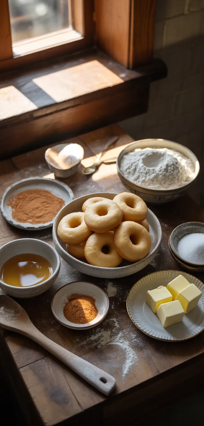 Ingredients photo for Baked Apple Cider Donuts (+ Donut Holes!) Recipe
