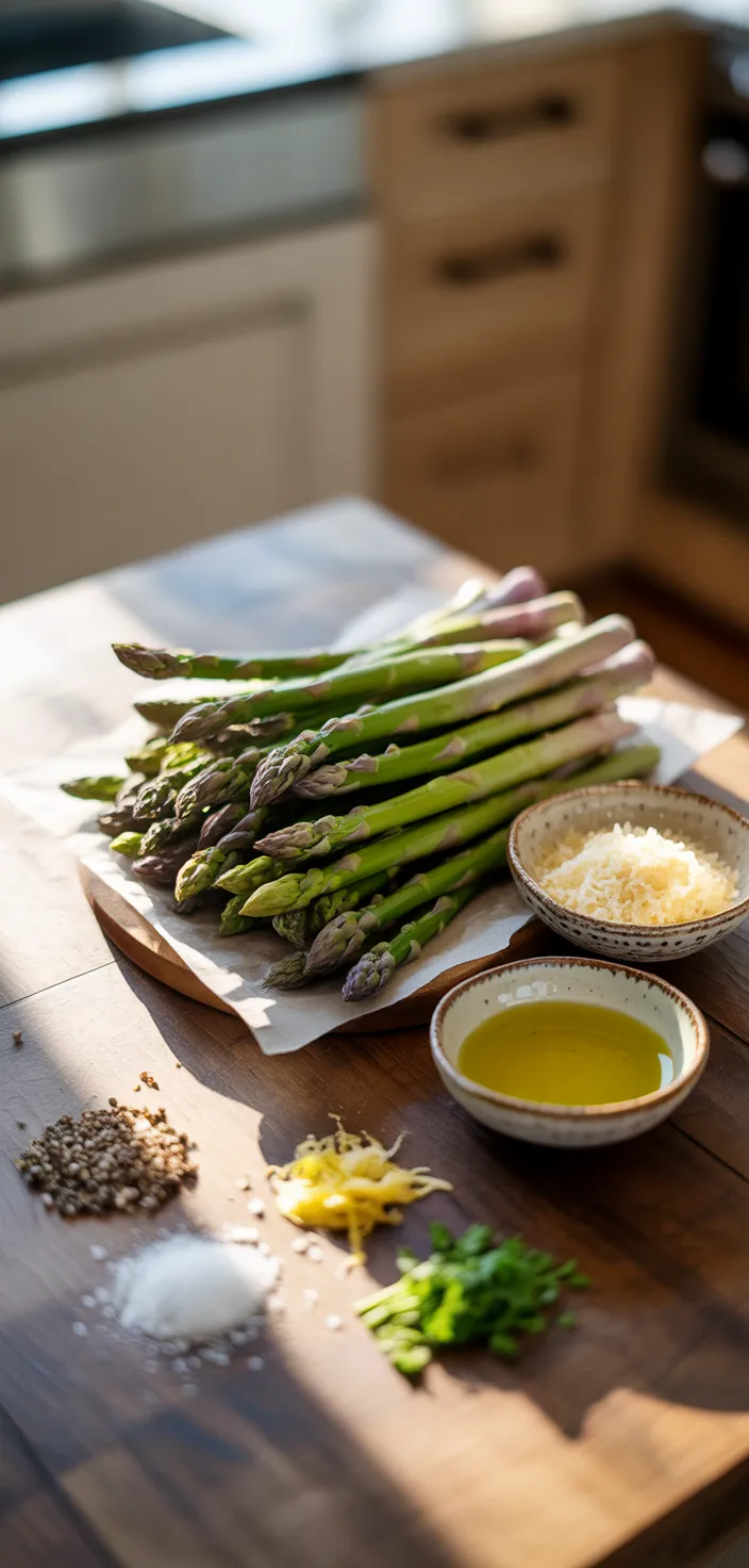 Ingredients photo for Garlic Parmesan Roasted Asparagus Recipe