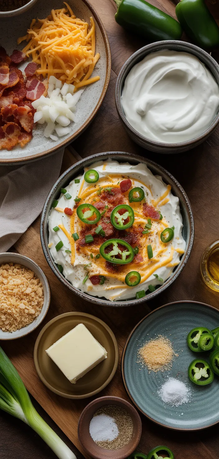 Ingredients photo for Jalapeno Popper Dip Recipe