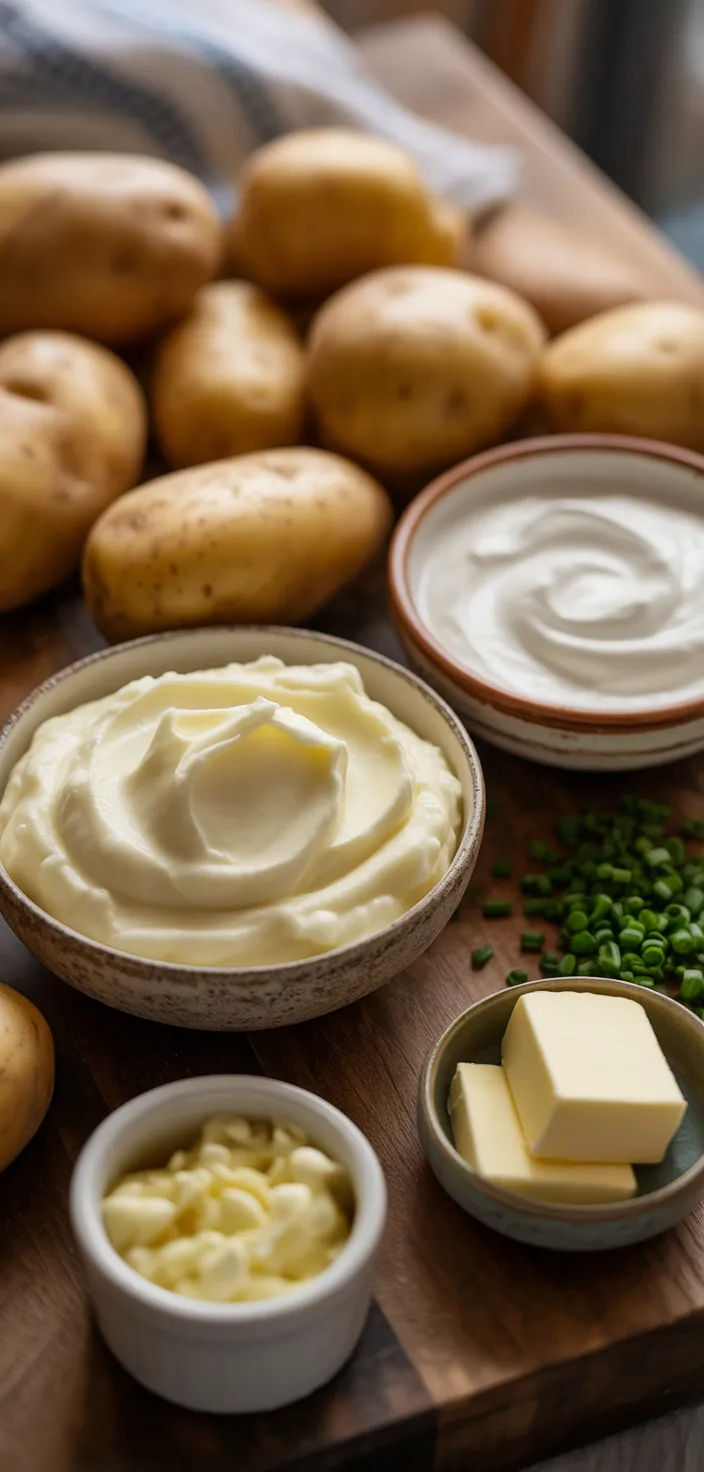 Ingredients photo for Make Ahead Crockpot Mashed Potatoes Recipe