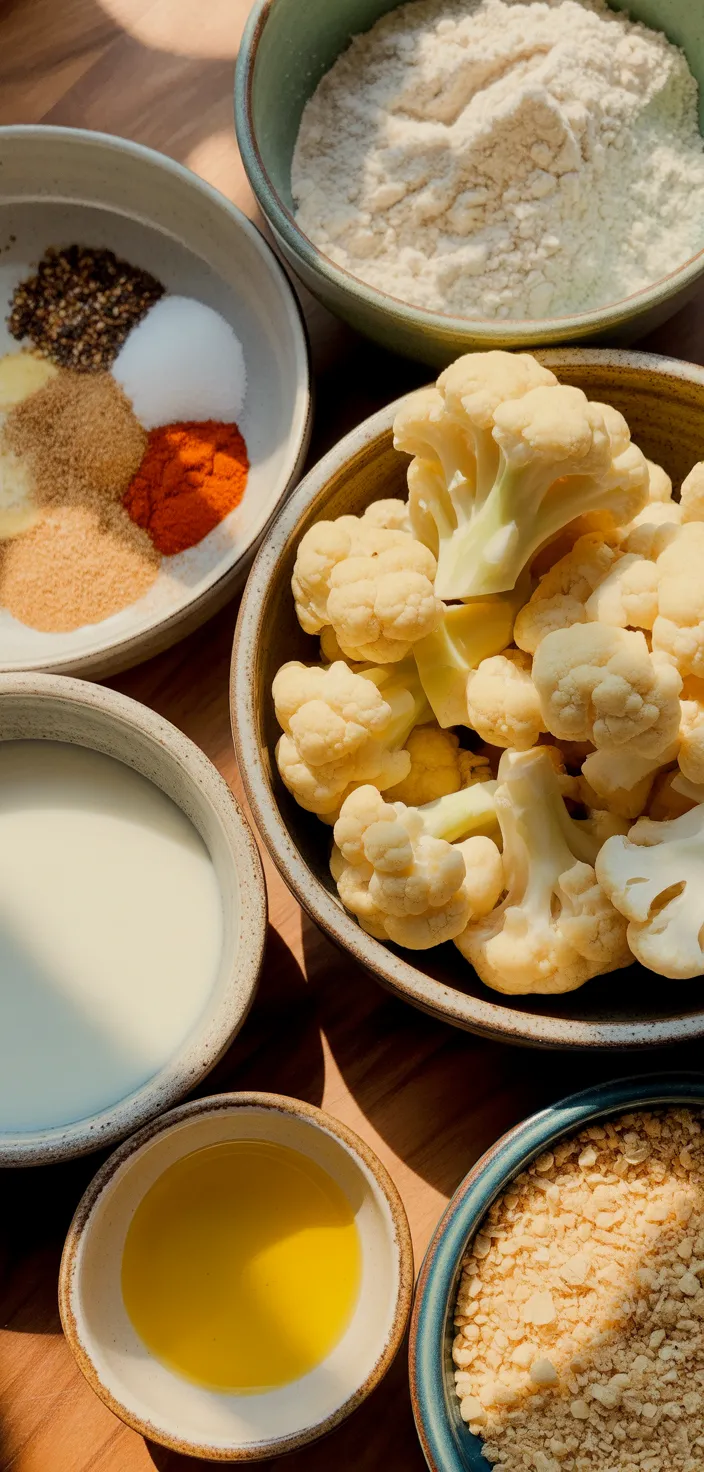 Ingredients photo for The BEST Air Fryer Buffalo Cauliflower Recipe