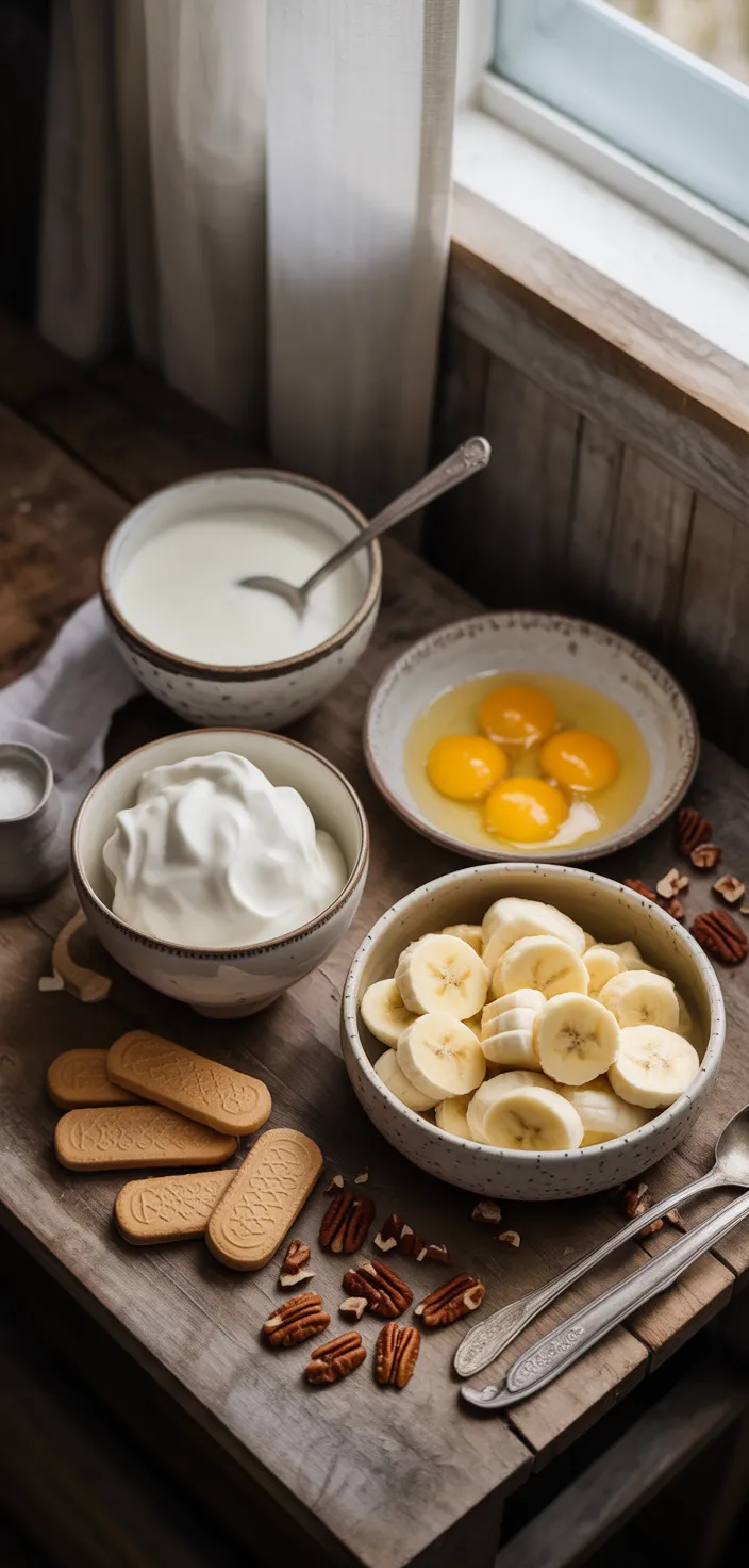 Ingredients photo for Banana Pudding Ice Cream Recipe