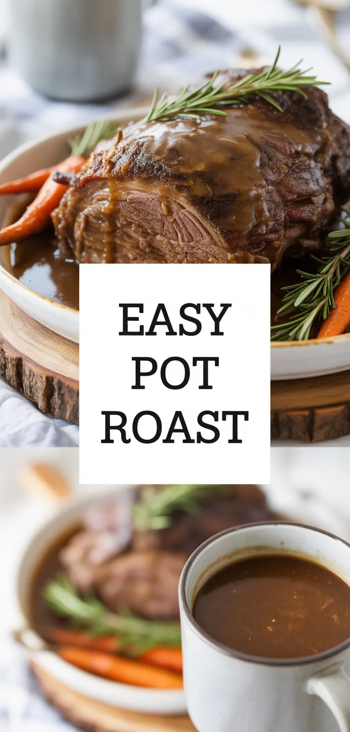 A photo of Easy Pot Roast Recipe (the BEST Gravy!)