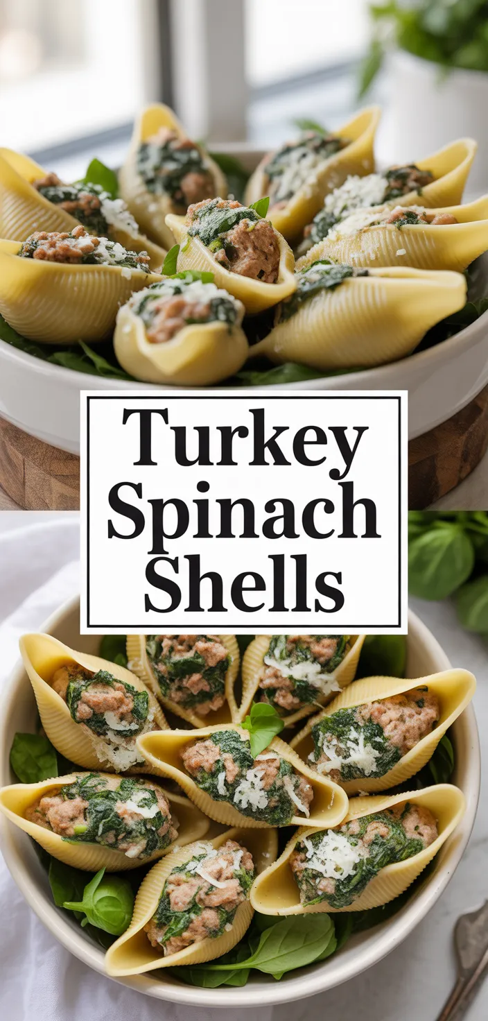 A photo of Healthy Spinach Ground Turkey Stuffed Shells Recipe