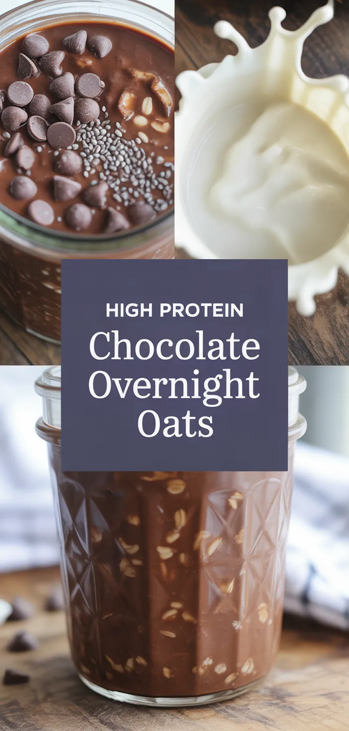 A photo of High Protein Chocolate Overnight Oats Recipe