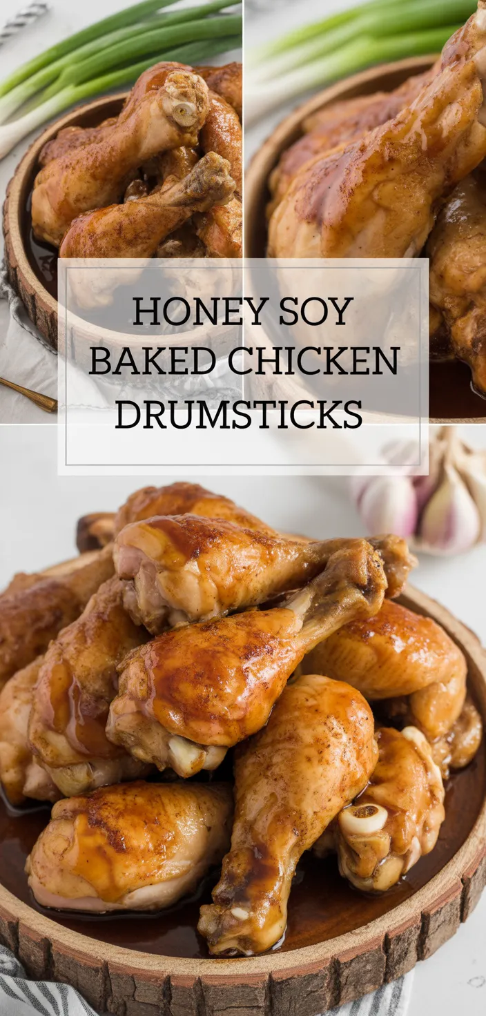 A photo of Honey Soy Baked Chicken Drumsticks Recipe