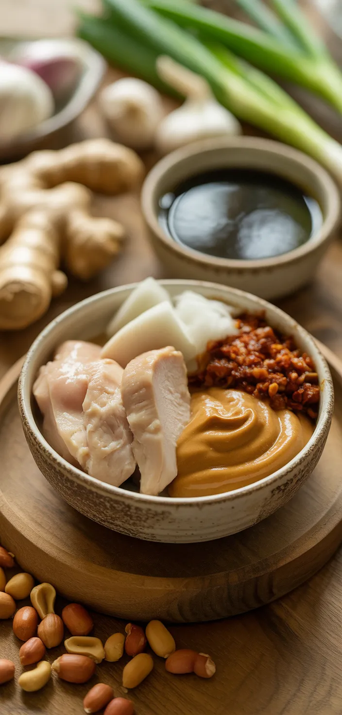 Ingredients photo for Crockpot Thai Peanut Chicken Recipe