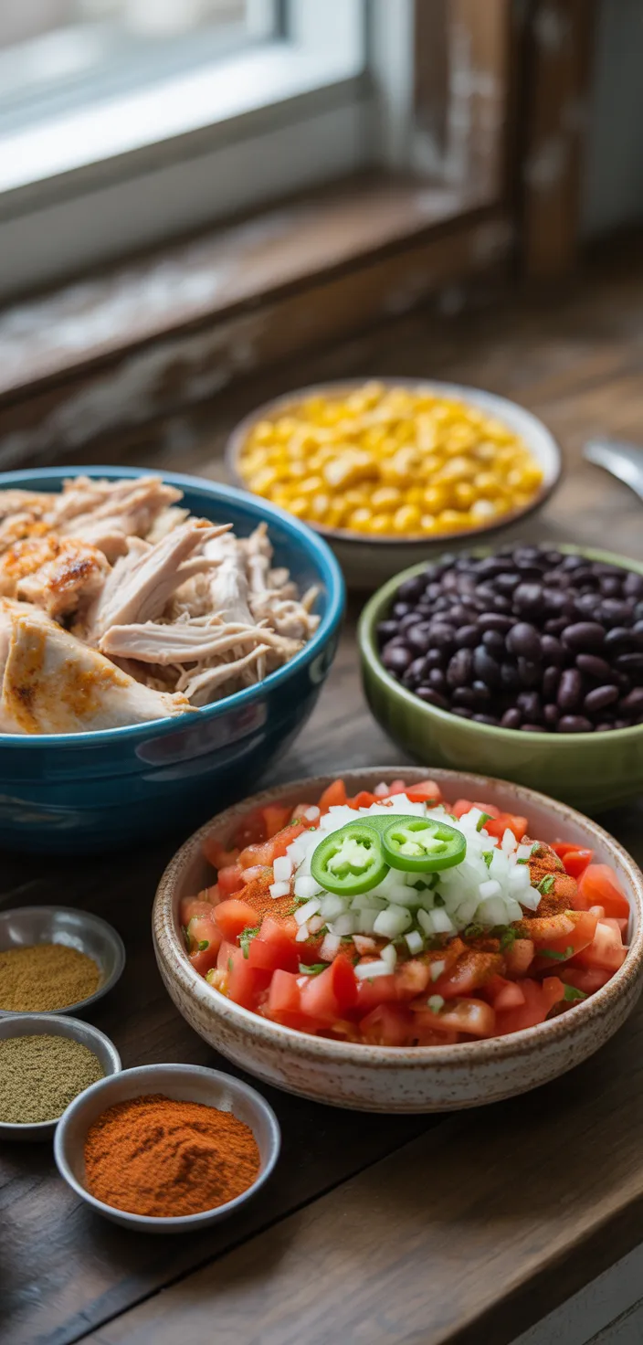 Ingredients photo for Authentic Mexican Chicken Tortilla Soup Recipe (Easy!)