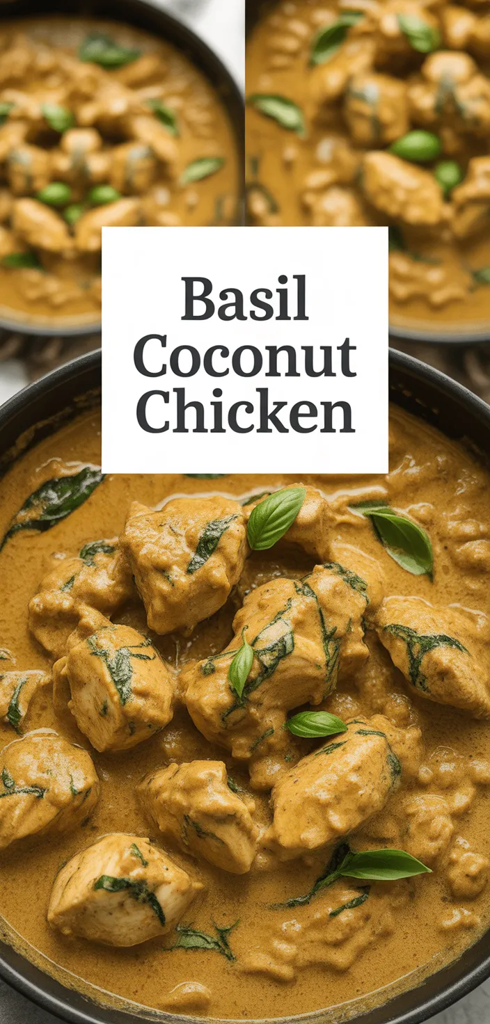 A photo of Basil Chicken With Coconut Curry Sauce Recipe