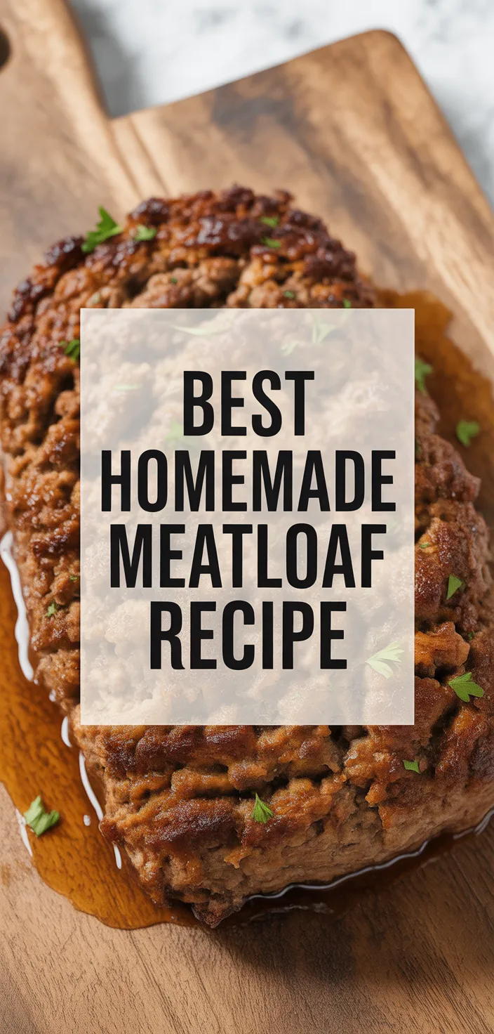 A photo of Best Homemade Meatloaf Recipe