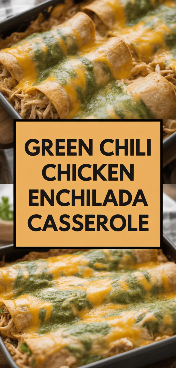 A photo of GREEN CHILI CHICKEN ENCHILADA CASSEROLE Recipe