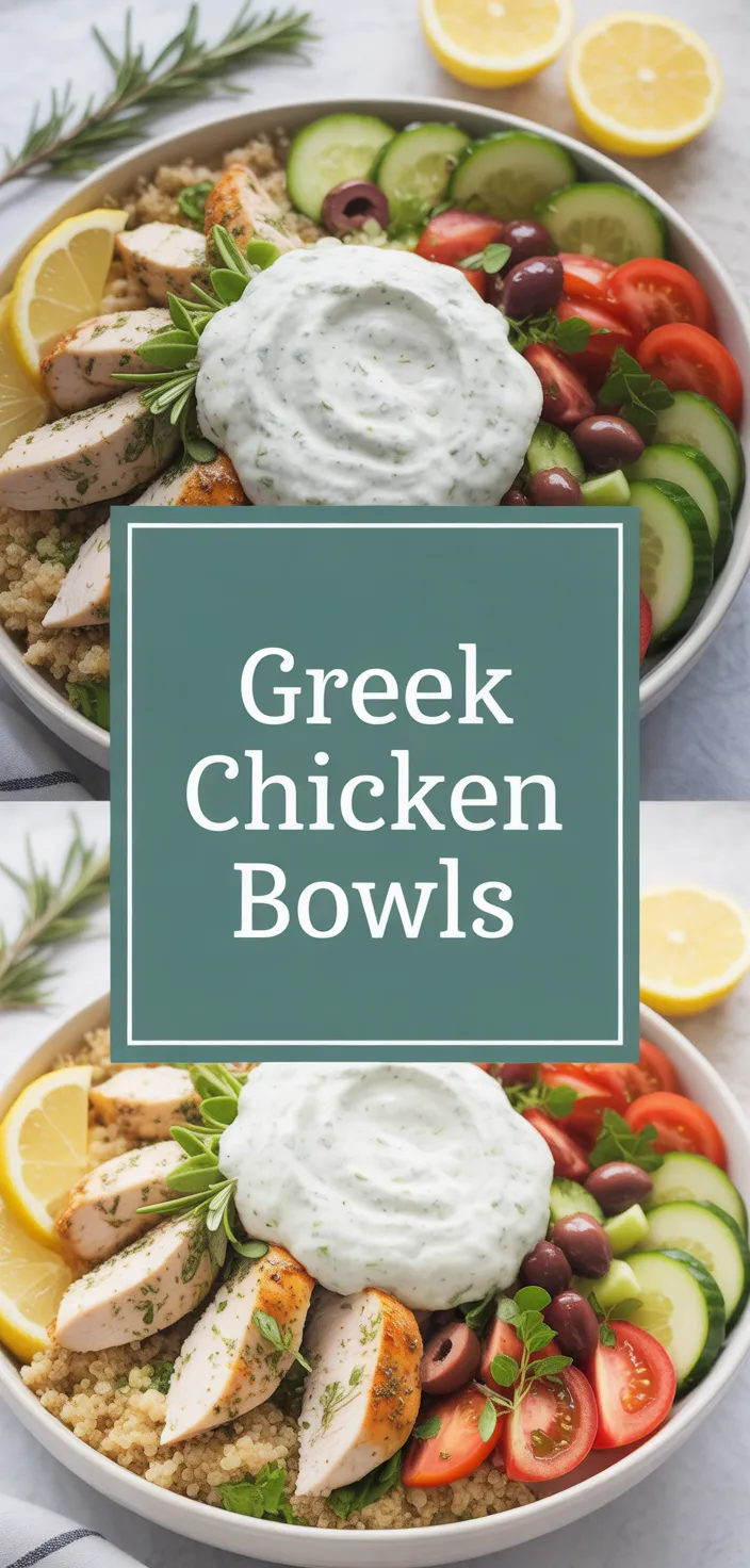 A photo of Greek Chicken Bowls Recipe