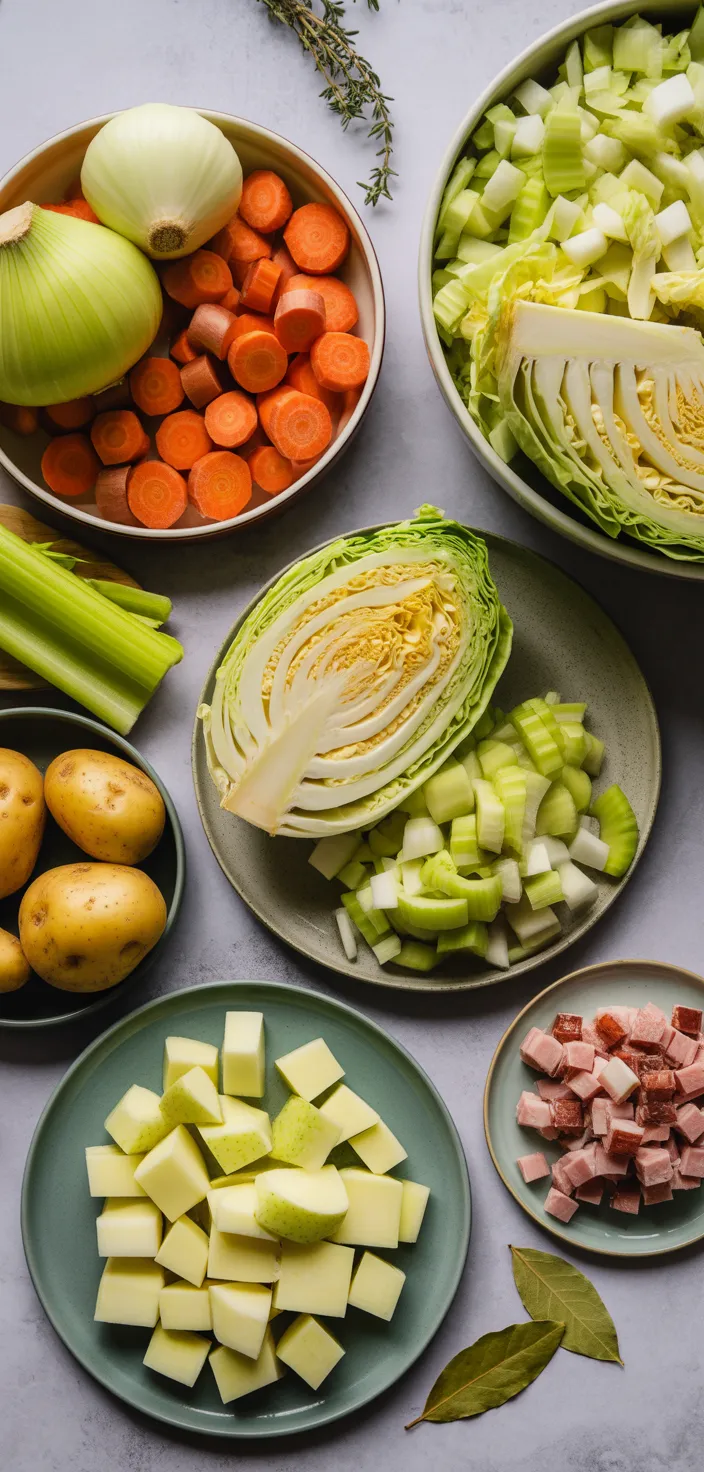 Ingredients photo for Creamy Cabbage Soup Recipe