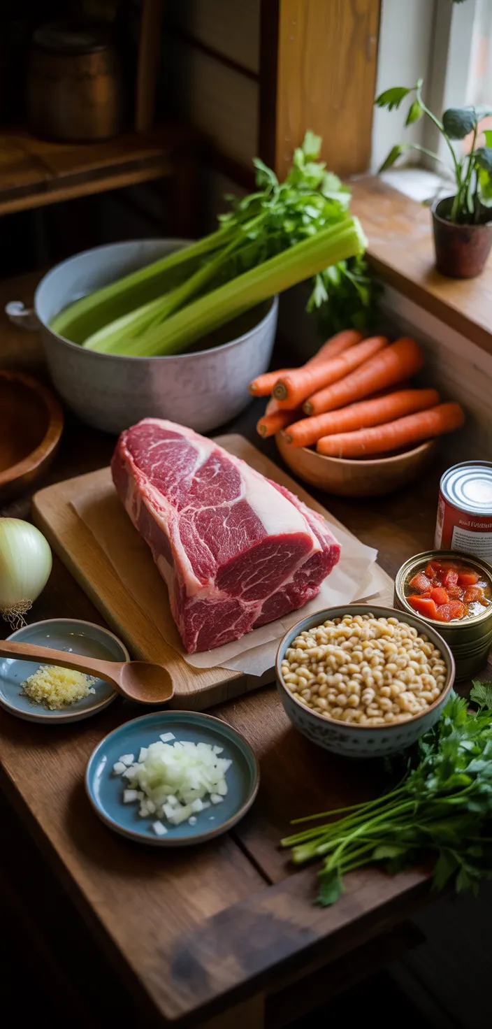 Ingredients photo for Beef Barley Soup Recipe