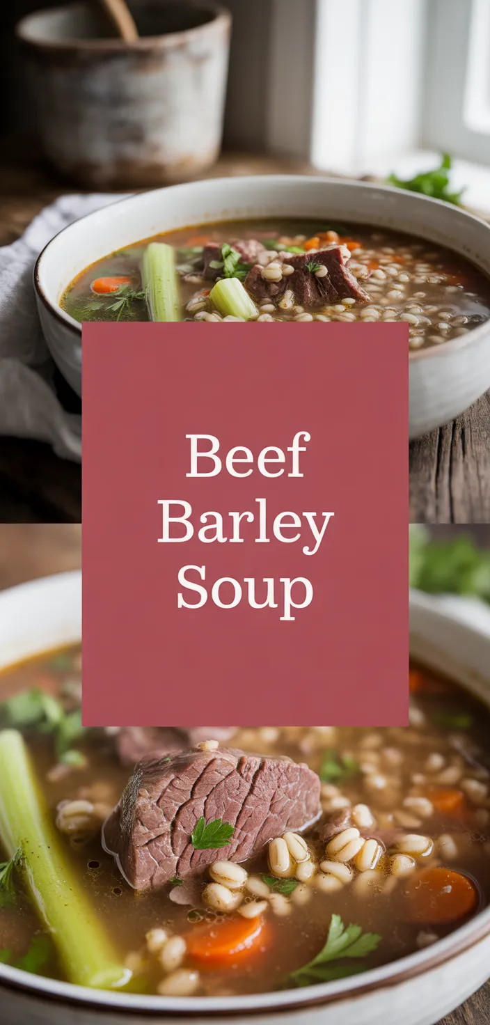 A photo of Beef Barley Soup Recipe