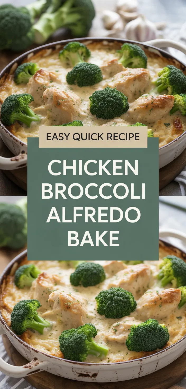 A photo of Chicken Broccoli Alfredo Bake Recipe