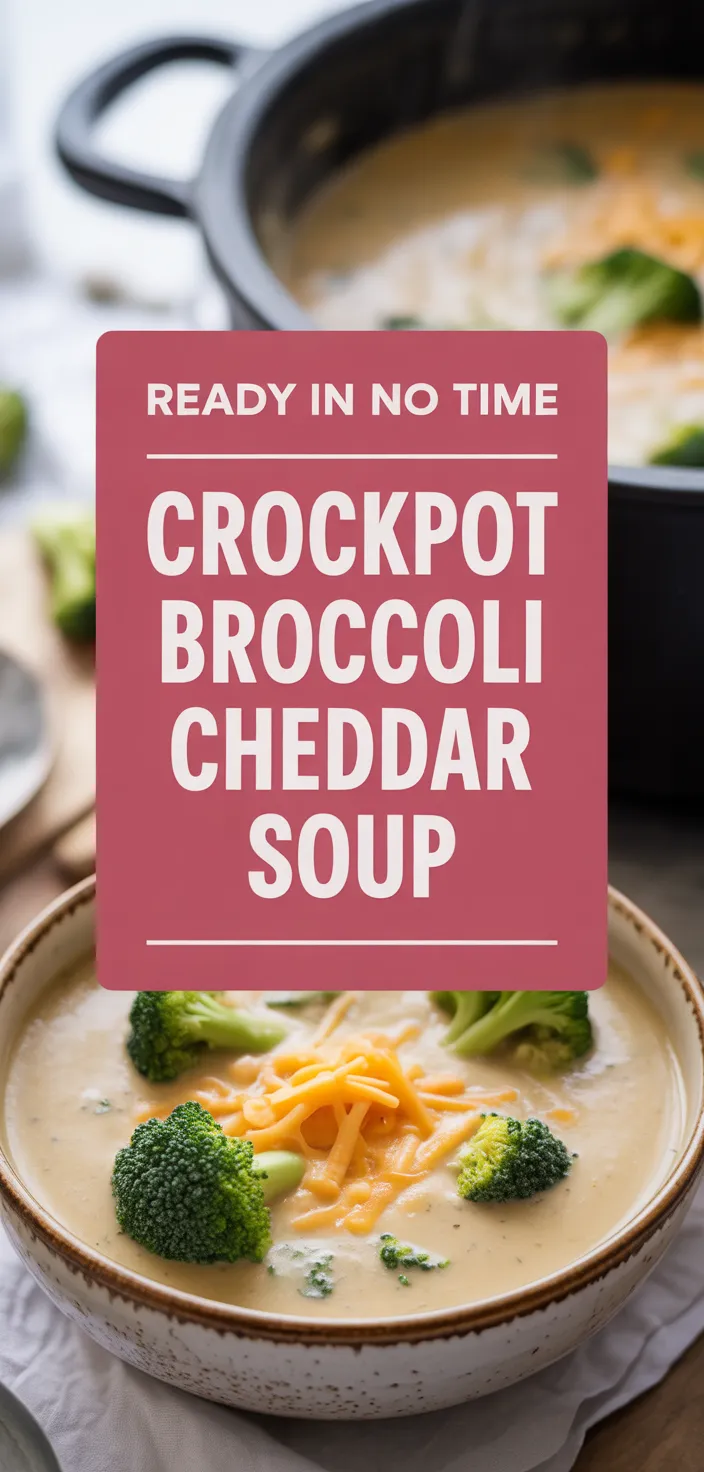 A photo of Crockpot Broccoli Cheddar Soup Recipe
