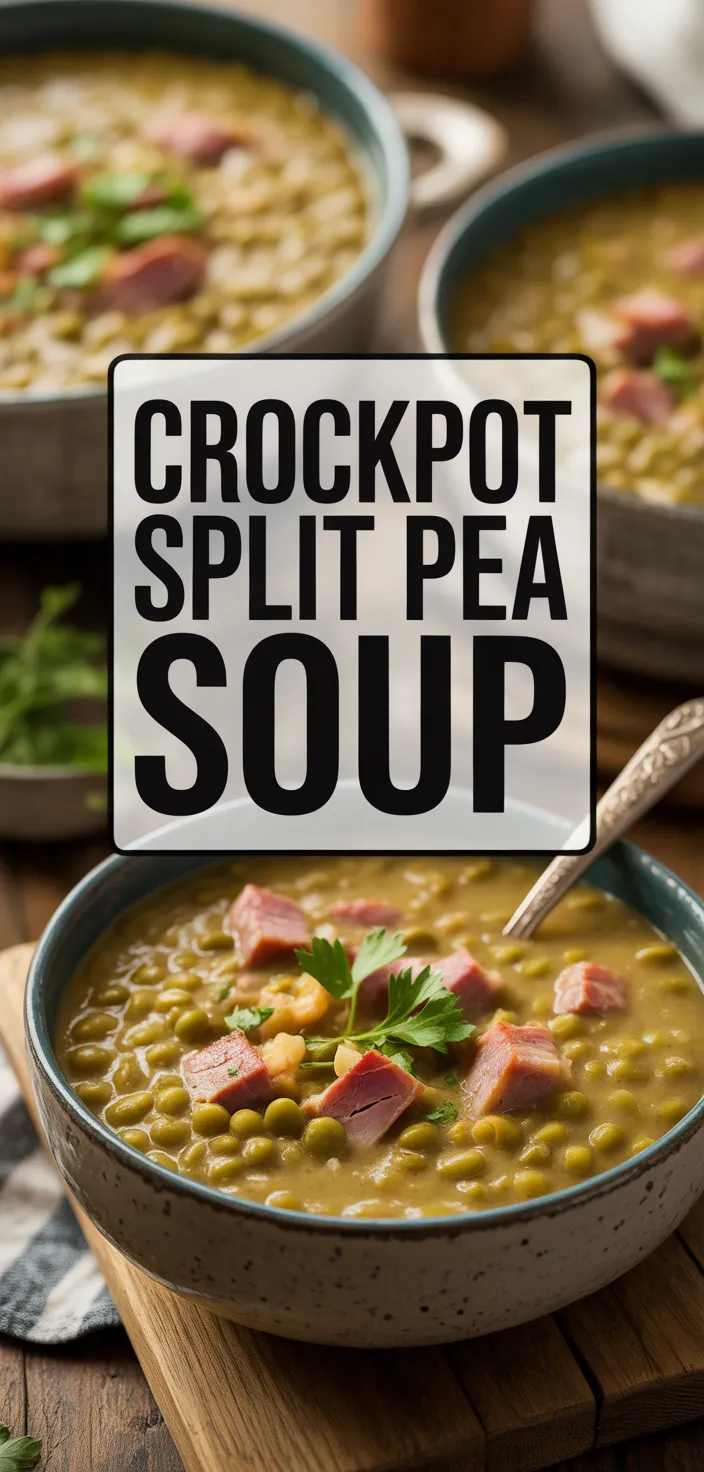 A photo of Crockpot Split Pea Soup Recipe