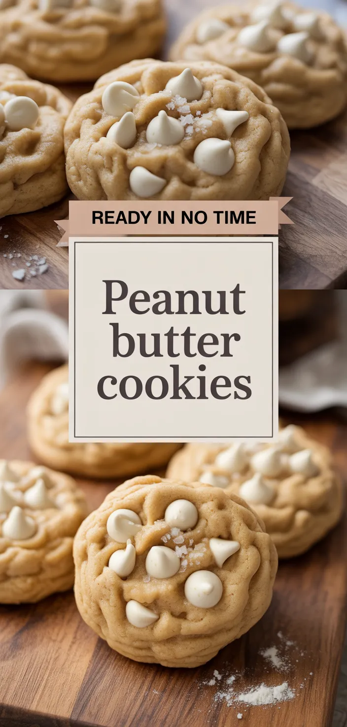 A photo of Peanut Butter White Chocolate Chip Cookies Recipe